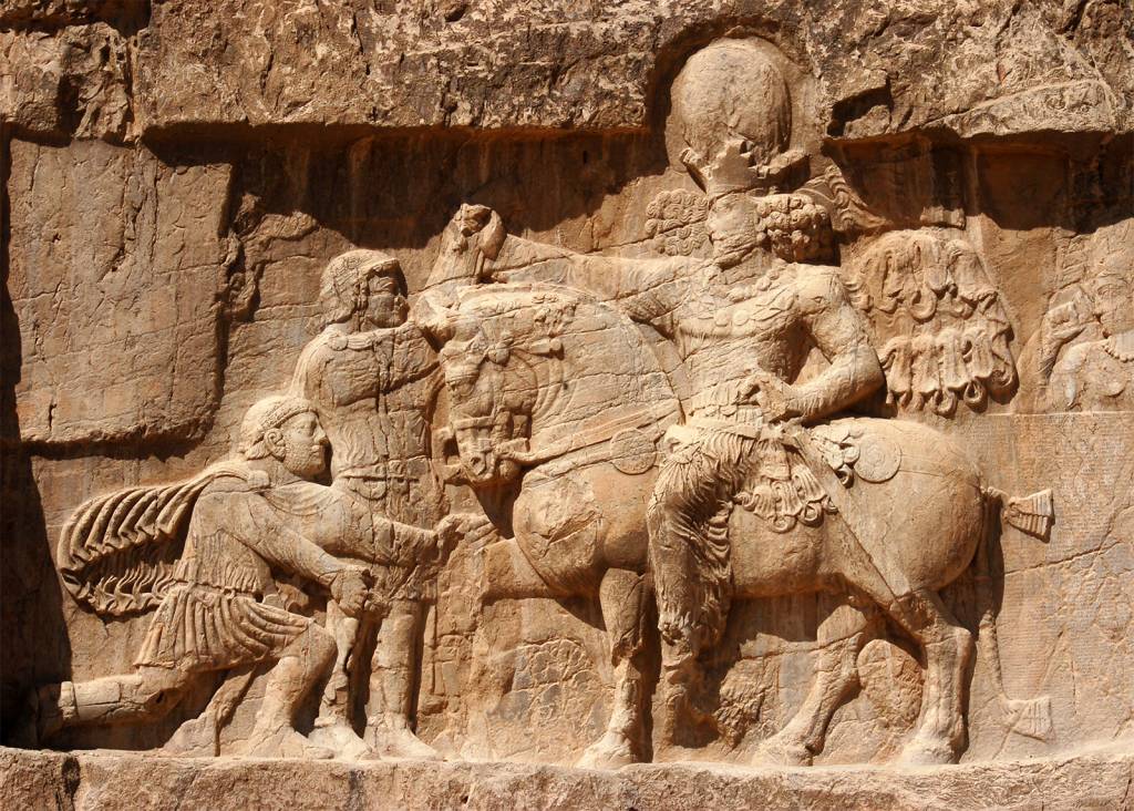 surrender Valerian Shapur rock relief province Persian