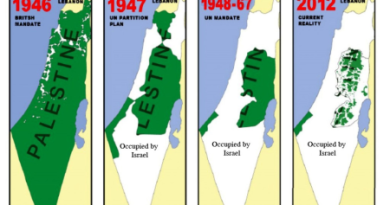 Carta 1: le tappe dell'espansione israeliana nella Palestina storica