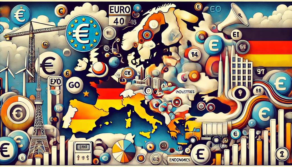 Economia di guerra oggi. Parte XIII - Crisi Germania: industria a picco, recessione possibile anche nel 2024 1 European map surrealist postmodern